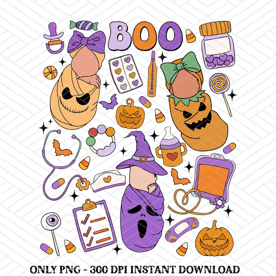 Halloween NICU Nurse Png, Nicu Nurse Png, Spooky Nicu Nurse Png ...