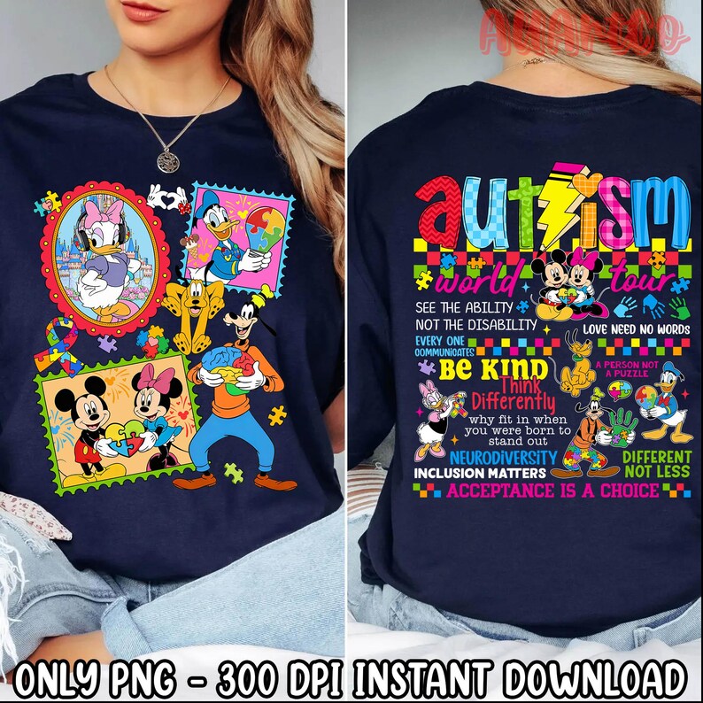 Autism World Tour Png, Autism Mouse and Friends Png, Autism Awareness ...