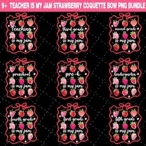 9+ Lehre ist mein Jam Bundle PNG, Schule Kokette Erdbeere Png, Back To Schule Png, Lehrer Geschenk, Erster Schultag Png, 1.Klasse Png