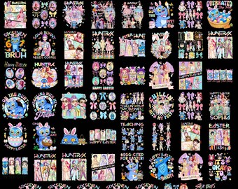 55+ Huntrix イースターデー PNG バンドル、ハッピーイースター PNG、Kpop Huntrix イースター PNG、プレッピーイースター Kpop PNG、Kpop デーモンハンター PNG、インスタントダウンロード