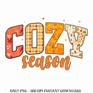 Gemütliche Saison PNG, Stickerei Herbst Png, Herbst Png, Retro Halloween Png, Thanksgiving Png, Herbst Sublimationsdesign, Gemütliches Sublimationsdesign