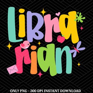 Librarian Back To School Png, school librarian png, school librarian sublimation, library worker png, librarian digital download