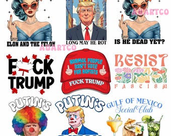 10+ Anti-Trump Png Bundle, No Kings In America Democracy United States Independence Png, Anti MAGA Protest Png, Gulf of Mexico Social Club