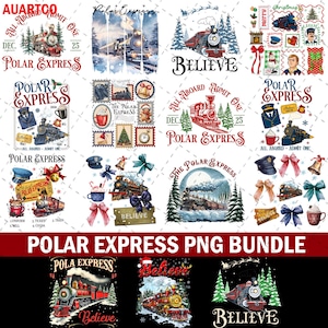 Polar Express Png Bundle, Polar Express Believe Movie Png, Retro 90s Christmas Movies Png, North Pole Magic Png, Polar Express Christmas Png