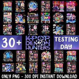 30+ Huntrix Kpop Demon Hunters Testing Day Png Bundle, Testing ,Teacher, Teacher Team PNG, Test Day, Testing Coordinator