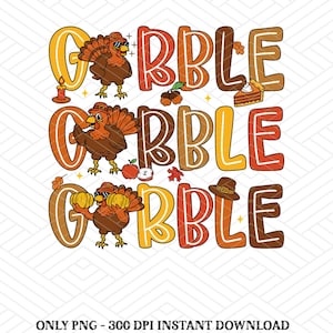Thanksgiving Gobble Coquette PNG, Turkey PNG, Thanksgiving Sublimation Png, Thanksgiving Digital Download, Fall Png, Preppy Thanksgiving Png