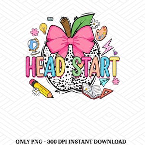 Head Start Teacher back To School Apply Dalmatian Png, Teacher Headstart PNG, Back To School Png, Teacher Shirt Png, Teacher Appreciation