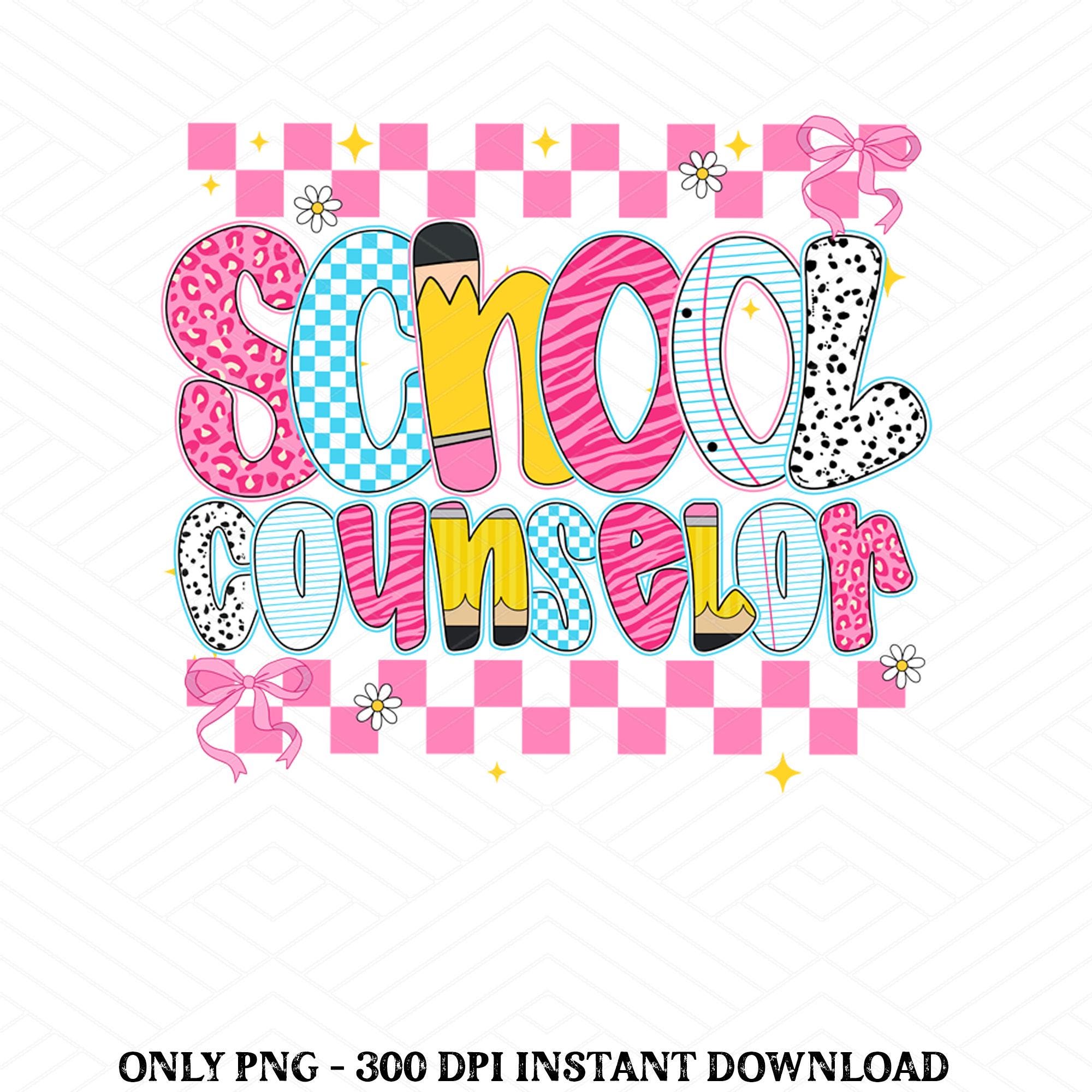 Counselor Back To School Png, School Counselor Png, Psychologist Sublimation Designs, Dalmatian Dots, Guidance Counselor Png, Retro Groovy