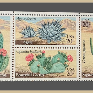 EllenStamps - US Stamps - 1981 SC#1942–1945 - Desert Cactus Plant  Stamps - MNH - Used for Event Postage, Collectible, Junk Journaling