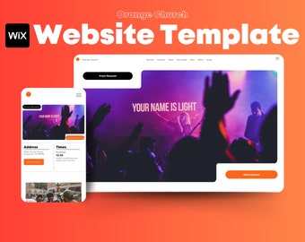 Modern Church Wix Website Template, Ministry Design