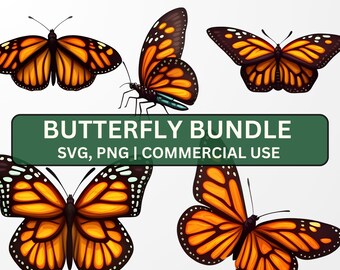 Butterfly SVG, Monarch Butterfly SVG Bundle, Butterfly Cricut SVG files, Butterfly Clipart png, Water Color Butterfly Clipart