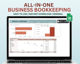 Small Business Expense Spreadsheet, Monthly Income and Expense Bookkeeping Spreadsheet, Small Business Bookkeeping Spreadsheet