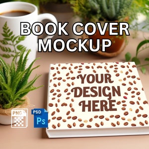Hardcover Book Mockup Smart Object Book Covers Mockup PSD Books Design Mockup PNG and PSD Aesthetic Book Mockup Book Cover Design