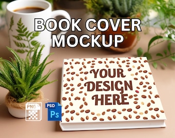 Hardcover Book Mockup Smart Object Book Covers Mockup PSD Books Design Mockup PNG and PSD Aesthetic Book Mockup Book Cover Design