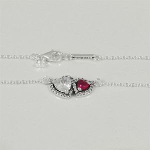 Pandora Halo Hearts Pendant Necklace -45cm