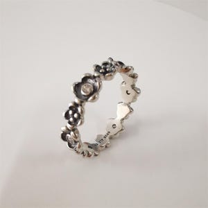 pandora silver nature serenity flower cz ring size 58
