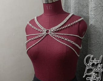 Chainmail Aluminium Shoulder Jewellery For Women Adult Size Neck Accessories