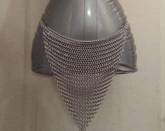 Chainmaille Viking Skirt, Aluminum Jump Rings Unisex Skirt, Front And Back Cosplay Costume, Fantasy Costume, Renaissance Larp Inspiration