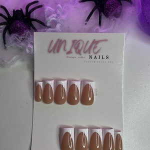 White French Tips/ Press on Nails