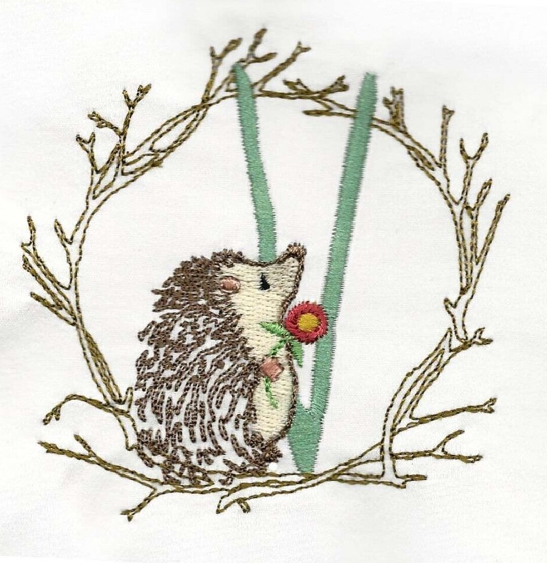 WOODLAND HEDGEHOG Machine Embroidery Designs Etsy