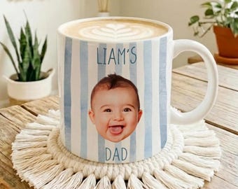 Mug personnalisé visage de bébé, Mug papa personnalisé, Mug fête des pères, cadeau pour papa, cadeau pour maman, cadeaux pour les nouveaux parents, cadeau pour les grands-parents