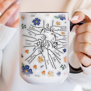 Nana Mug, Grandma Mugs, Custom Grandma Gifts from Grandkids Names, Mother's Day Gift for Mom