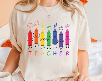 Crayon Teacher Shirt, Back To School Apparel, Funny Educator Gift