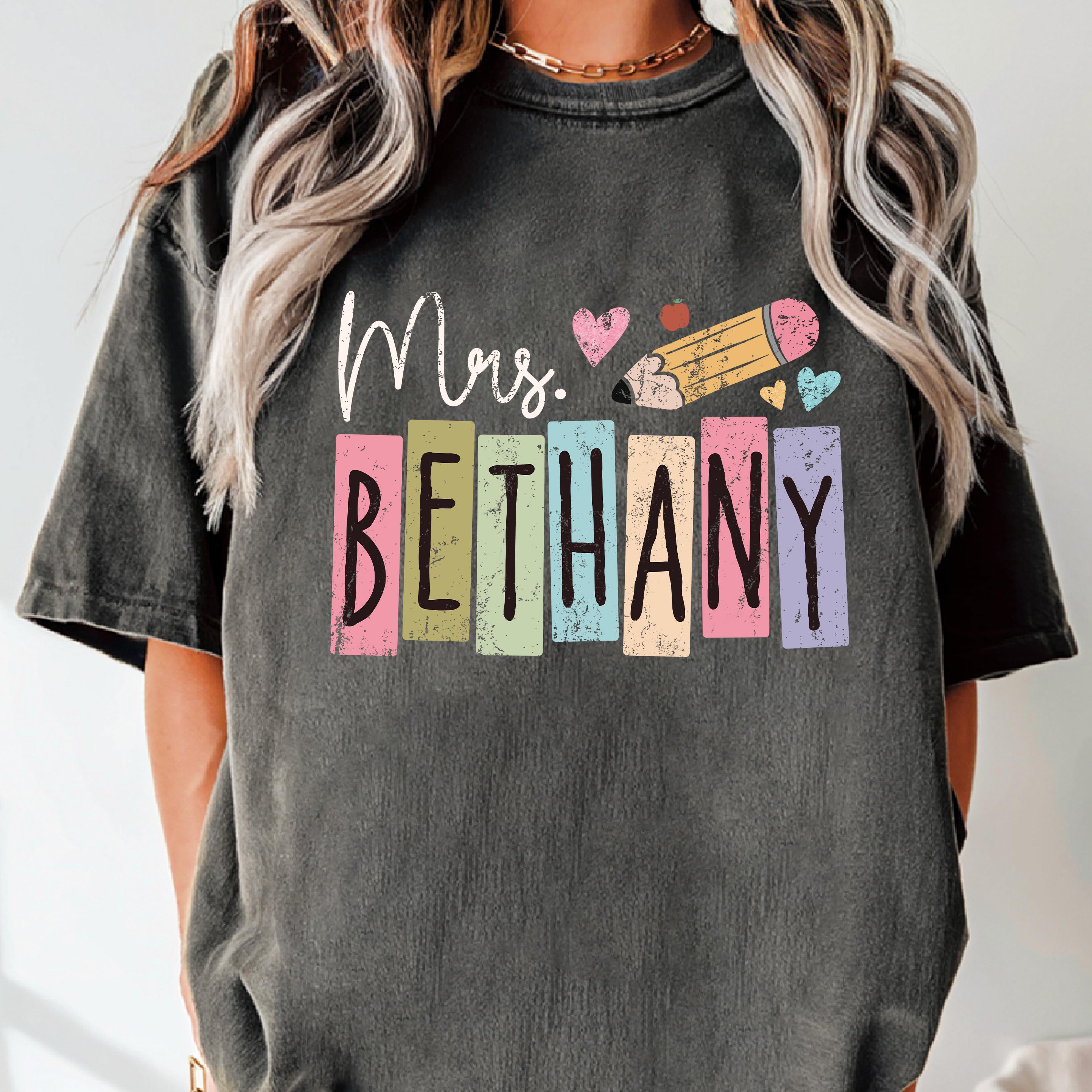 Personalized Teacher Shirt, Custom Name Teacher Shirt, Retro Teacher Comfort Colors Shirt, Teacher Life Shirt, Teacher Day Shirt