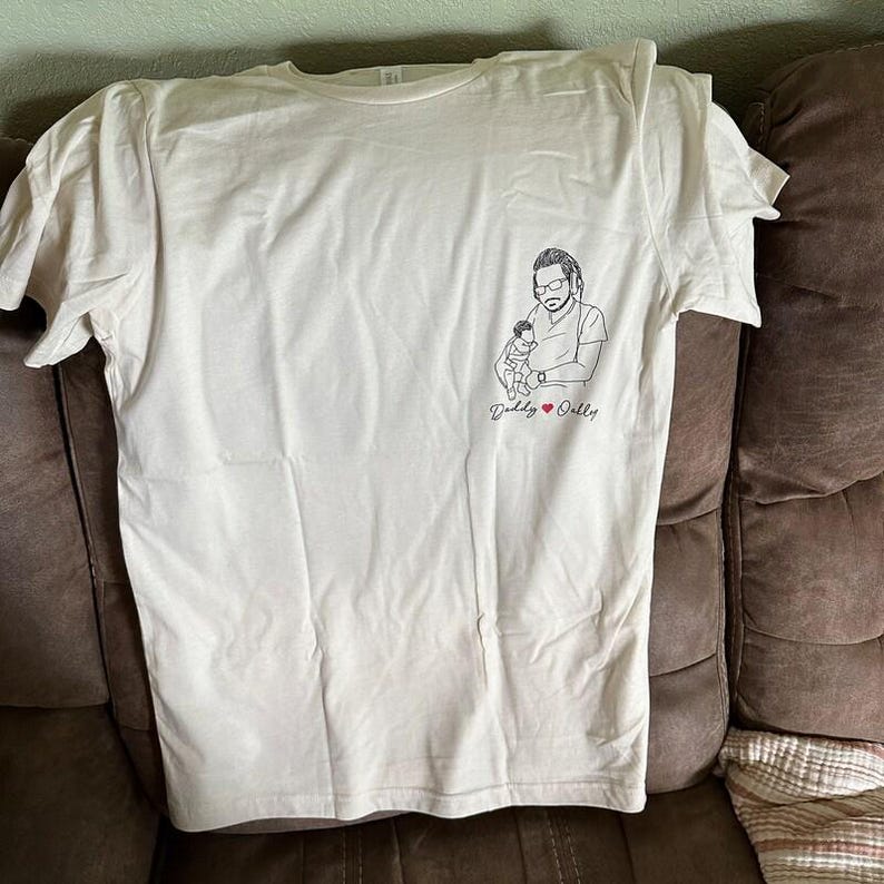 Custom Dad Shirt: Dads Portrait From Photo Shirts, Dads Birthday Gifts, First Time Dad Gift, Fathers Day Shirt Gift for Dads image 8