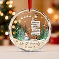 Family Names Christmas Ornament 2026, Personalized Family With Pets Ornaments, Family of 3 4, up to 20 Members