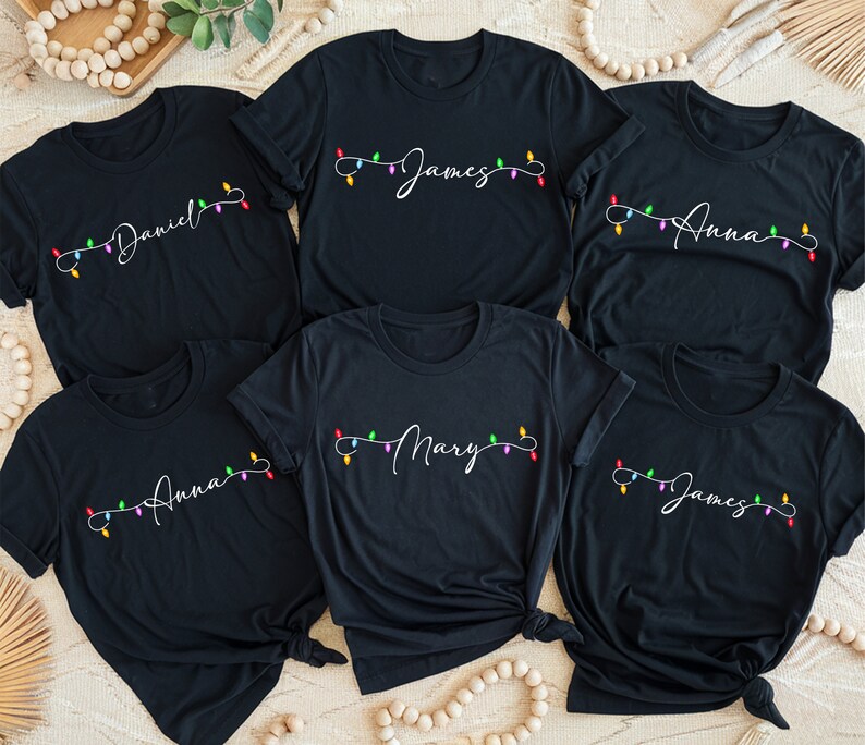 Monogrammed Family Christmas Shirt, Family Matching Christmas Shirt
