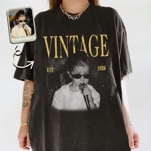 Custom Vintage Photo Shirt, Personalized Birthday Picture Shirt, Retro Birthday Tee Gift