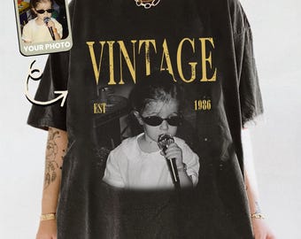 Personalized 40th Birthday Photo Shirt, Vintage 1986 Birthday Tee