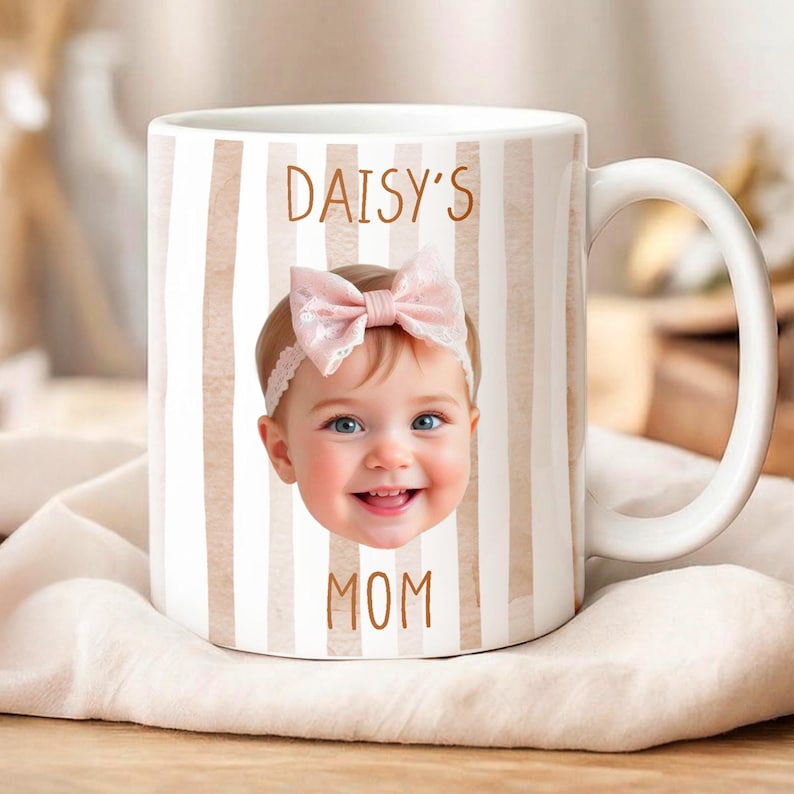Personalized Baby Face Mug, Mother's Day Gift for Grandma, New Grandparent Gifts