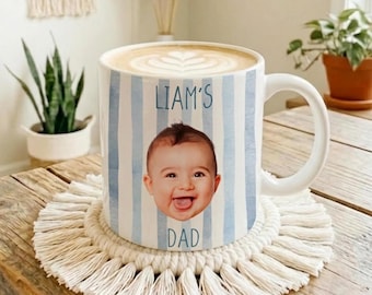 Personalized Baby Face Mug, Custom Dad Mug, Father's Day Mug Gift for Dad, Gift for Mom, New Parents Gifts, Grandparent Present
