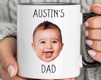 Custom Baby Face Mug: Father's Day Gift for Dad, New Parent Cup