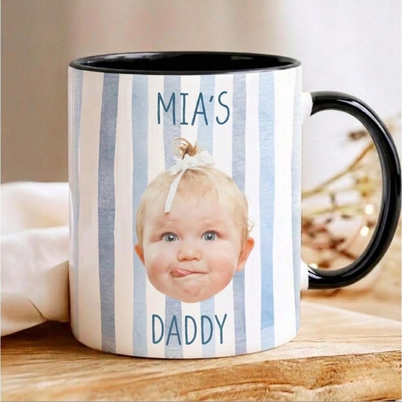 Personalized Baby Face Mug, Dad Mug, Father's Day Gifts for Dad, Gift for Mom, New Parents Gifts