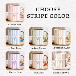 Personalized New Auntie Striped Mug, Custom Pregnancy Reveal Mother's Day Gift, New Aunt Gift Ideas