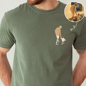 Dad Shirt, Custom Dad Portrait From Photo, Father's Day Gift for Daddy, Papa, Grandpa