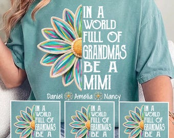 Personalized Grandma Shirts with Grandkids' Names, Mother's Day Gift for Mimi, Nana, Gifts for Mom