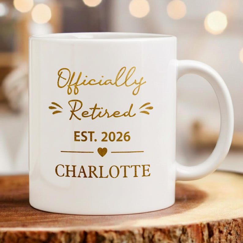 Retired Rocker Mug Personalized Retirement Mug, Custom Officially Retired Mugs Gift for ...