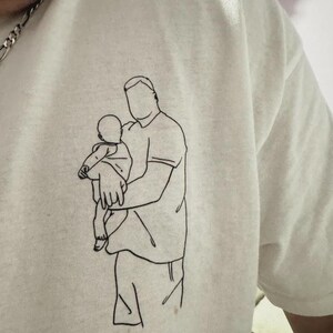 Custom Dad Shirt: Dads Portrait From Photo Shirts, Dads Birthday Gifts, First Time Dad Gift, Fathers Day Shirt Gift for Dads image 6