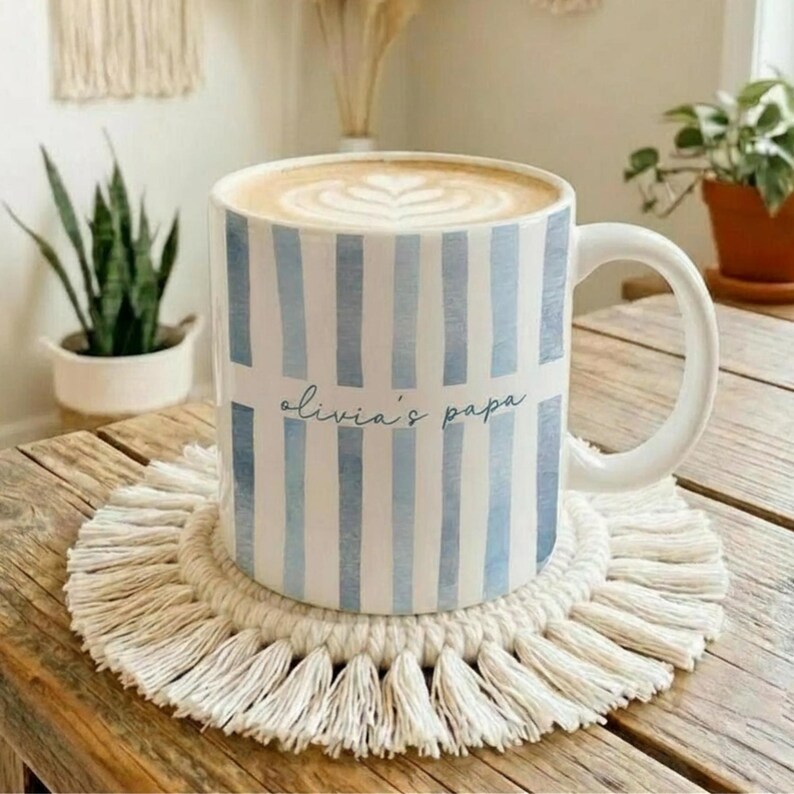 Personalized Papa Father's Day Mug Gift, Custom Name Dad Mug, Grandpa Mugs, New Grandparents Gifts, Grandma Mug, Gift for Mom