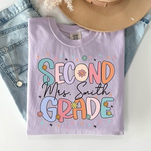 Custom Second Grade Teacher Shirt, Comfort Colors Second Grade Teacher Shirt, 2nd Grade Team Shirt, 2nd Grade Team Tee, 2nd Grade Shirt