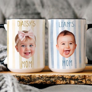 Personalized Baby Face Mug, Mother's Day Gift for Grandma, New Grandparent Gifts