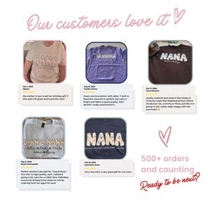 Personalized Nana Shirt with Kids Names, Grandma Shirt, Floral Nana T-Shirt, Grandma Nana Gigi Mother's Day Shirt, Nana Tee, Nana Gifts image 6
