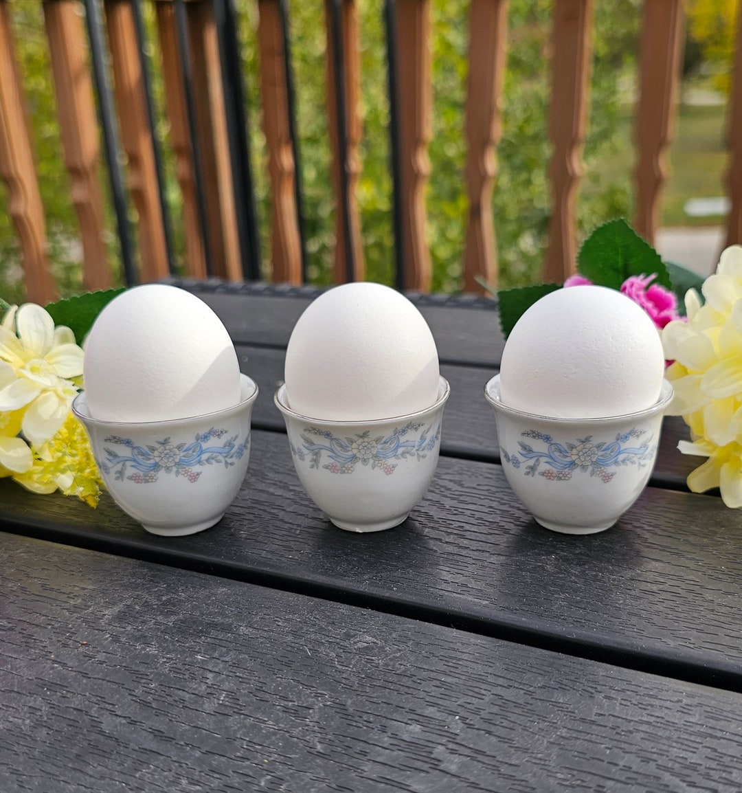 Egg Cup Holder Dish Set of 3. Adorable Just Under 2 Etsy