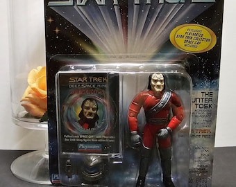 NRFB 1995 Playmates Toys 6430 Figura de acción coleccionable El cazador de Tosk de la serie Star Trek Deep Space Nine.