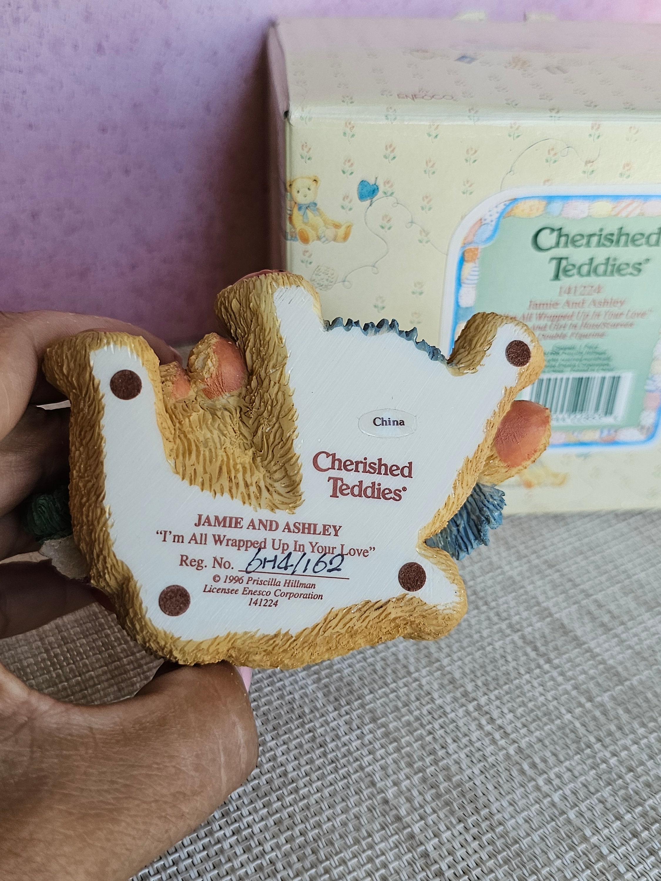 Vintage Double Cherished Teddies 1996 Limited Ed. Figure 
