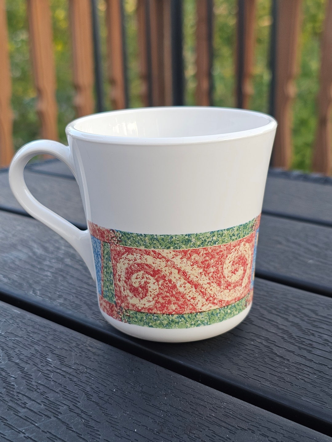 Corelle by Corning Sand Art Pattern Cup Mug Made in USA Circa 1980's - Etsy